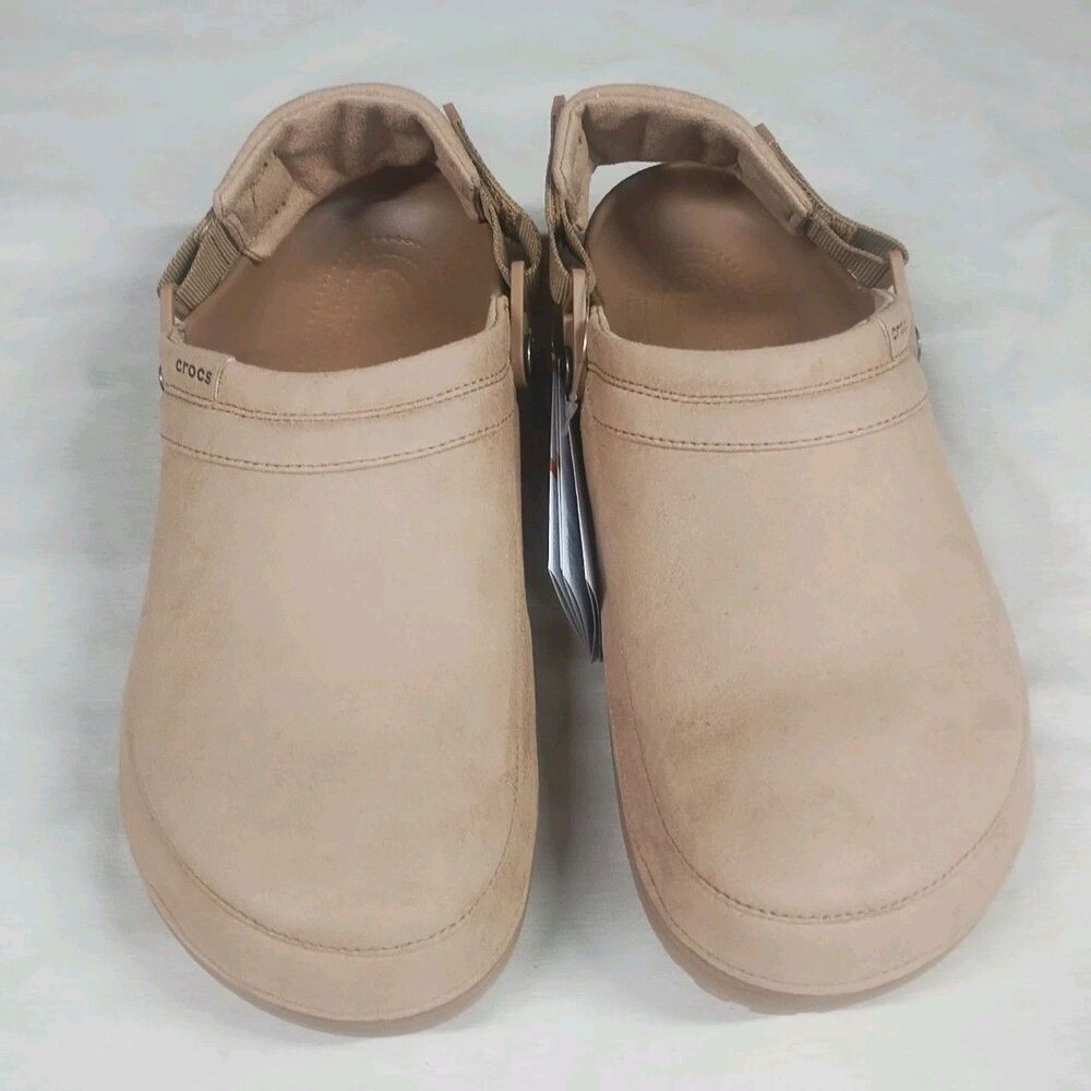 Crocs Classic Crafted Vegan Suede Clog Milk Chocolate Men Shoes Size 11 NEW